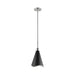 Pendant Nuvo 60-7472 Tango - 1 Light - Small Pendant - Matte Black with Polished Nickel Nuvo