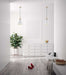 Pendant Nuvo 60-7474 Tango - 1 Light - Medium Pendant - Matte White with Burnished Brass Nuvo