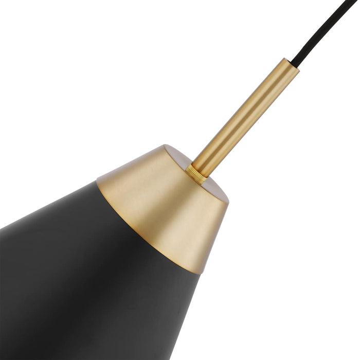 Pendant Nuvo 60-7476 Tango - 1 Light - Large Pendant - Matte Black with Burnished Brass Nuvo