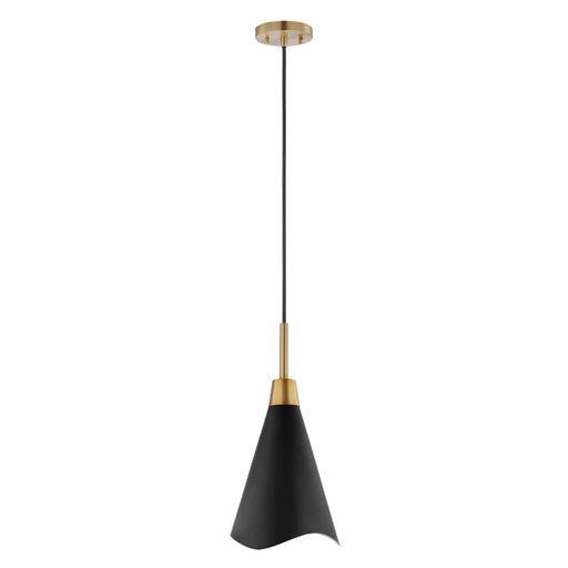 Pendant Nuvo 60-7476 Tango - 1 Light - Large Pendant - Matte Black with Burnished Brass Nuvo