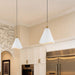 Pendant Nuvo 60-7477 Tango - 1 Light - Large Pendant - Matte White with Burnished Brass Nuvo