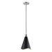 Pendant Nuvo 60-7478 Tango - 1 Light - Large Pendant - Matte Black with Polished Nickel Nuvo
