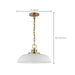 Pendant Nuvo 60-7480 Colony - 1 Light - Small Pendant - Matte White with Burnished Brass Nuvo