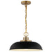 Pendant Nuvo 60-7481 Colony - 1 Light - Small Pendant - Matte Black with Burnished Brass Nuvo
