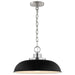 Pendant Nuvo 60-7482 Colony - 1 Light - Small Pendant - Matte Black with Polished Nickel Nuvo