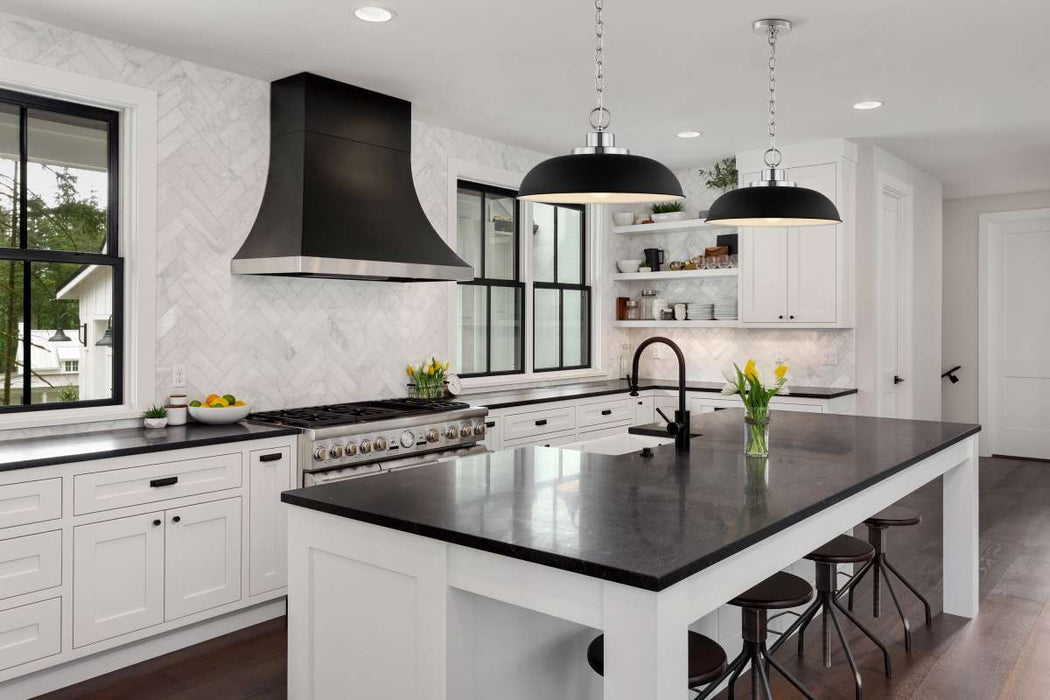 Pendant Nuvo 60-7482 Colony - 1 Light - Small Pendant - Matte Black with Polished Nickel Nuvo