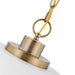Pendant Nuvo 60-7483 Colony - 1 Light - Medium Pendant - Matte White with Burnished Brass Nuvo