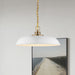 Pendant Nuvo 60-7483 Colony - 1 Light - Medium Pendant - Matte White with Burnished Brass Nuvo