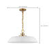Pendant Nuvo 60-7483 Colony - 1 Light - Medium Pendant - Matte White with Burnished Brass Nuvo
