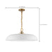 Pendant Nuvo 60-7486 Colony - 1 Light - Large Pendant - Matte White with Burnished Brass Nuvo