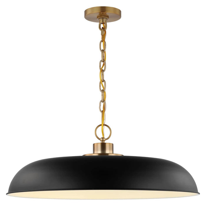 Pendant Nuvo 60-7487 Colony - 1 Light - Large Pendant - Matte Black with Burnished Brass Nuvo