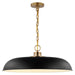 Pendant Nuvo 60-7487 Colony - 1 Light - Large Pendant - Matte Black with Burnished Brass Nuvo
