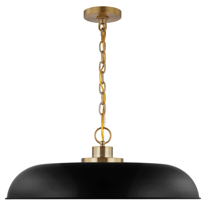 Pendant Nuvo 60-7487 Colony - 1 Light - Large Pendant - Matte Black with Burnished Brass Nuvo