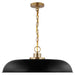 Pendant Nuvo 60-7487 Colony - 1 Light - Large Pendant - Matte Black with Burnished Brass Nuvo