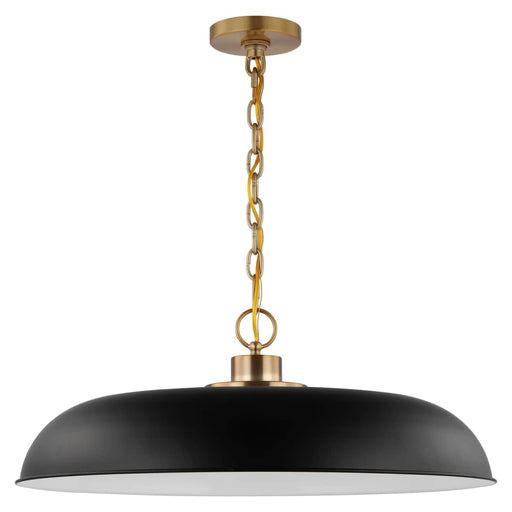 Pendant Nuvo 60-7487 Colony - 1 Light - Large Pendant - Matte Black with Burnished Brass Nuvo