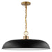 Pendant Nuvo 60-7487 Colony - 1 Light - Large Pendant - Matte Black with Burnished Brass Nuvo