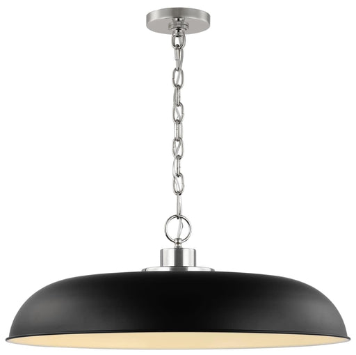Pendant Nuvo 60-7488 Colony - 1 Light - Large Pendant - Matte Black with Polished Nickel Nuvo