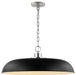 Pendant Nuvo 60-7488 Colony - 1 Light - Large Pendant - Matte Black with Polished Nickel Nuvo