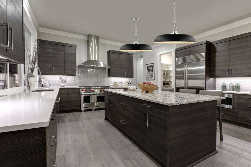 Pendant Nuvo 60-7488 Colony - 1 Light - Large Pendant - Matte Black with Polished Nickel Nuvo
