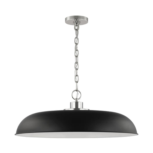 Pendant Nuvo 60-7488 Colony - 1 Light - Large Pendant - Matte Black with Polished Nickel Nuvo
