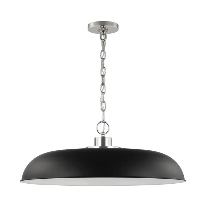 Pendant Nuvo 60-7488 Colony - 1 Light - Large Pendant - Matte Black with Polished Nickel Nuvo