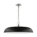 Pendant Nuvo 60-7488 Colony - 1 Light - Large Pendant - Matte Black with Polished Nickel Nuvo
