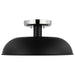 Semi Flush Nuvo 60-7492 Colony - 1 Light - Small Semi-Flush Mount Fixture - Matte Black with Polished Nickel Nuvo