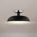 Semi Flush Nuvo 60-7492 Colony - 1 Light - Small Semi-Flush Mount Fixture - Matte Black with Polished Nickel Nuvo