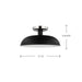 Semi Flush Nuvo 60-7492 Colony - 1 Light - Small Semi-Flush Mount Fixture - Matte Black with Polished Nickel Nuvo