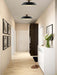 Semi Flush Nuvo 60-7494 Colony 1 Light Medium Semi-Flush Mount Fixture Matte Black with Burnished Brass Nuvo