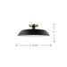 Semi Flush Nuvo 60-7494 Colony 1 Light Medium Semi-Flush Mount Fixture Matte Black with Burnished Brass Nuvo