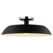 Semi Flush Nuvo 60-7495 Colony - 1 Light - Medium Semi-Flush Mount Fixture - Matte Black with Polished Nickel Nuvo