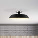 Semi Flush Nuvo 60-7495 Colony - 1 Light - Medium Semi-Flush Mount Fixture - Matte Black with Polished Nickel Nuvo