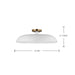 Semi Flush Nuvo 60-7496 Colony - 1 Light - Large Semi-Flush Mount Fixture - Matte White with Burnished Brass Nuvo
