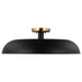 Semi Flush Nuvo 60-7497 Colony - 1 Light - Large Semi-Flush Mount Fixture - Matte Black with Burnished Brass Nuvo