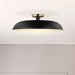Semi Flush Nuvo 60-7497 Colony - 1 Light - Large Semi-Flush Mount Fixture - Matte Black with Burnished Brass Nuvo