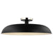 Semi Flush Nuvo 60-7498 Colony - 1 Light - Large Semi-Flush Mount Fixture - Matte Black with Polished Nickel Nuvo