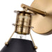Sconce Nuvo 60-7519 Outpost - 1 Light - Wall Sconce - Matte Black with Burnished Brass Nuvo
