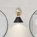 Sconce Nuvo 60-7519 Outpost - 1 Light - Wall Sconce - Matte Black with Burnished Brass Nuvo