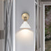 Sconce Nuvo 60-7520 Outpost - 1 Light - Wall Sconce - Matte White with Burnished Brass Nuvo