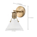 Sconce Nuvo 60-7520 Outpost - 1 Light - Wall Sconce - Matte White with Burnished Brass Nuvo