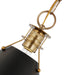 Pendant Nuvo 60-7521 Outpost - 1 Light - Small Pendant - Matte Black with Burnished Brass Nuvo