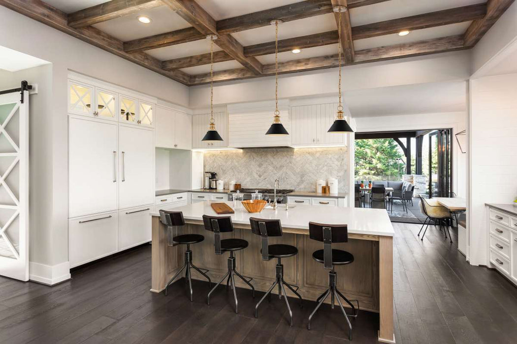 Pendant Nuvo 60-7521 Outpost - 1 Light - Small Pendant - Matte Black with Burnished Brass Nuvo