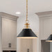 Pendant Nuvo 60-7523 Outpost - 1 Light - Medium Pendant - Matte Black with Burnished Brass Nuvo