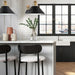 Pendant Nuvo 60-7525 Outpost - 1 Light - Large Pendant - Matte Black with Burnished Brass Nuvo