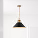 Pendant Nuvo 60-7525 Outpost - 1 Light - Large Pendant - Matte Black with Burnished Brass Nuvo