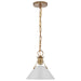 Pendant Nuvo 60-7526 Outpost - 1 Light - Large Pendant - Matte White with Burnished Brass Nuvo