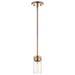 Mini Pendant Nuvo 60-7529 Intersection - 1 Light - Mini Pendant - Burnished Brass with Clear Glass Nuvo