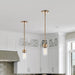 Mini Pendant Nuvo 60-7529 Intersection - 1 Light - Mini Pendant - Burnished Brass with Clear Glass Nuvo
