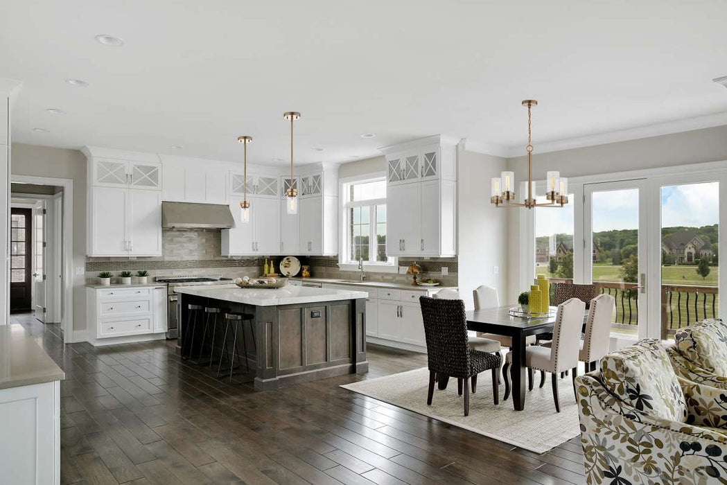 Mini Pendant Nuvo 60-7529 Intersection - 1 Light - Mini Pendant - Burnished Brass with Clear Glass Nuvo